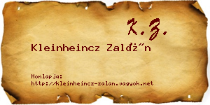 Kleinheincz Zalán névjegykártya